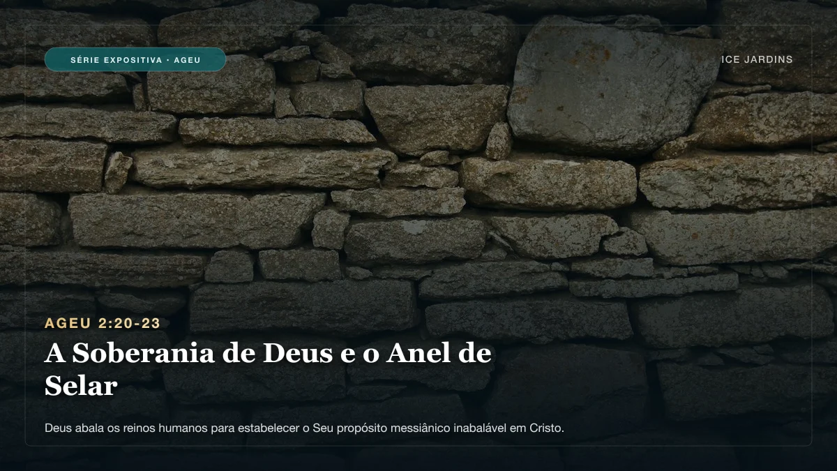 Ageu 2:20-23 - A Soberania de Deus e o Anel de Selar