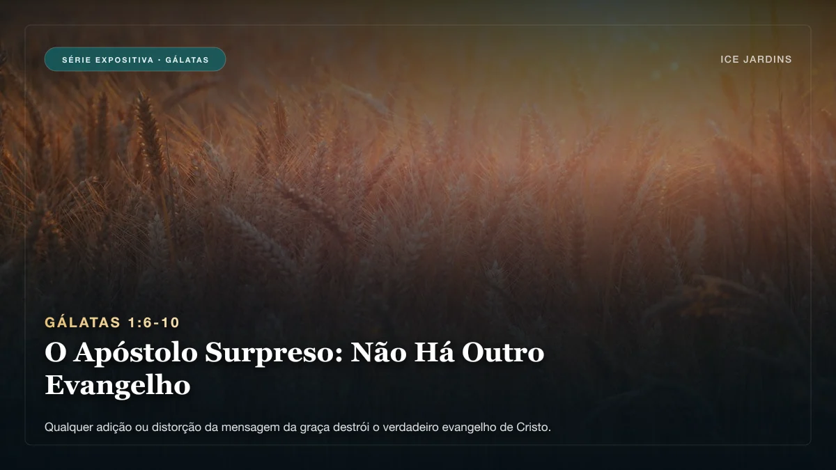 Gálatas 1:6-10 - O Apóstolo Surpreso: Não Há Outro Evangelho