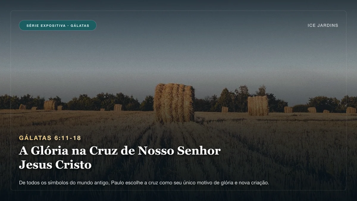 Gálatas 6:11-18 - A Glória na Cruz de Nosso Senhor Jesus Cristo