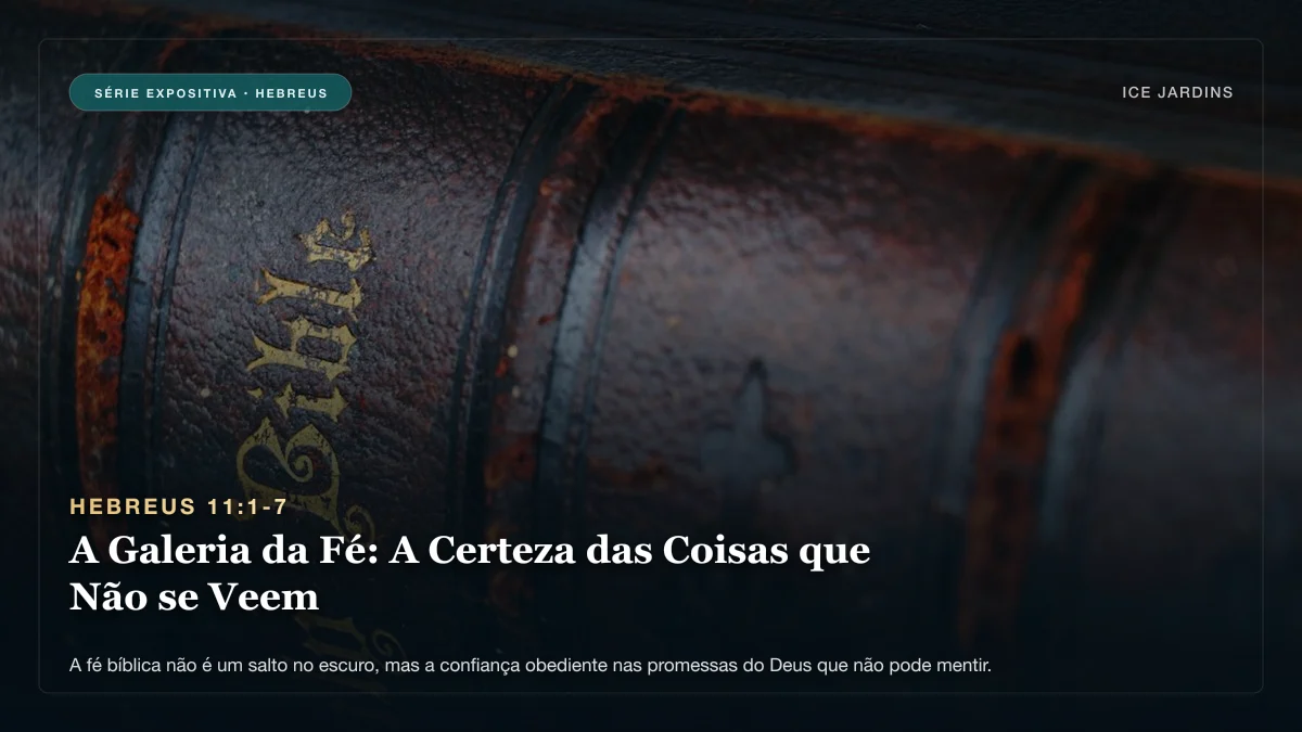Hebreus 11:1-7 - A Galeria da Fé: A Certeza das Coisas que Não se Veem