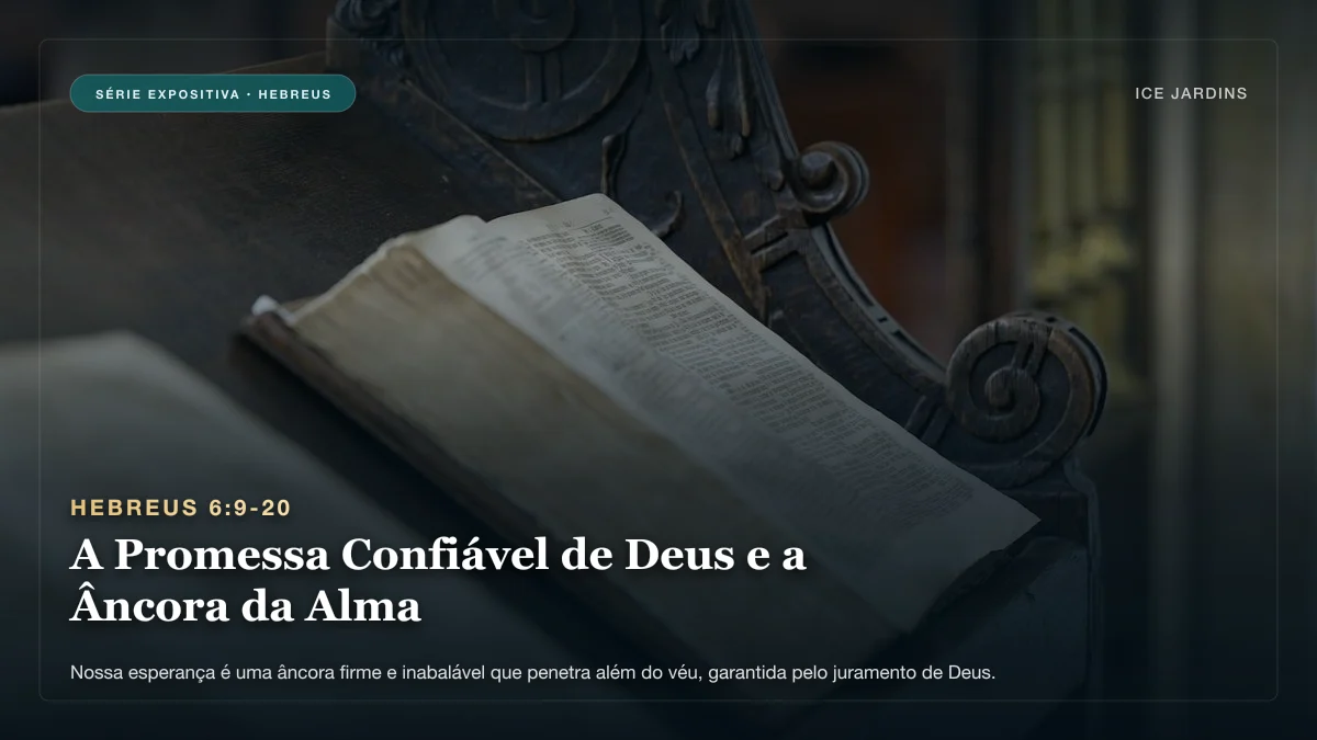 Hebreus 6:9-20 - A Promessa Confiável de Deus e a Âncora da Alma