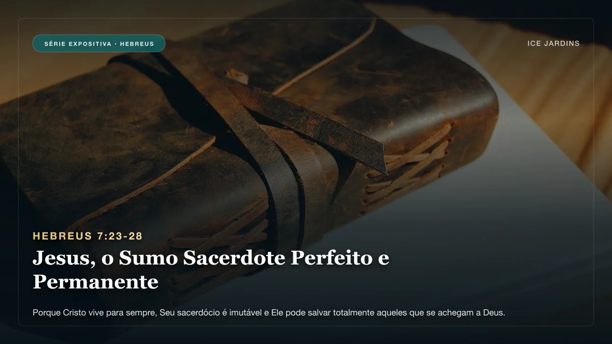 Hebreus 7:23-28 - Jesus, o Sumo Sacerdote Perfeito e Permanente