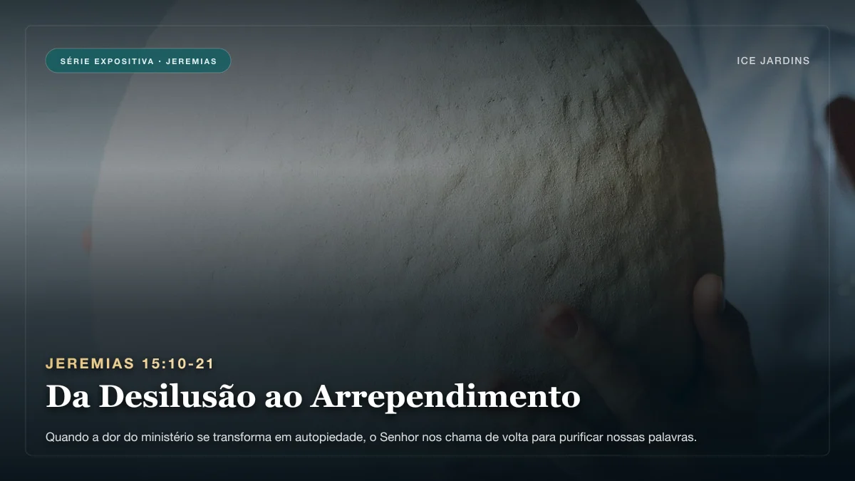 Jeremias 15:10-21 - Da Desilusão ao Arrependimento