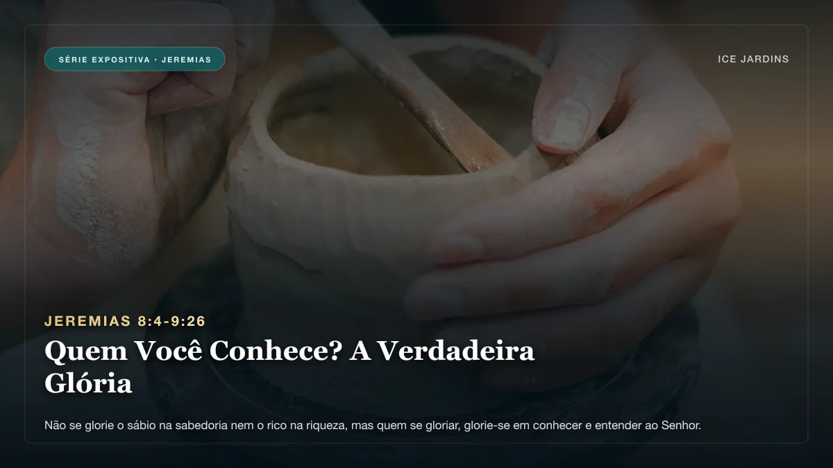 Jeremias 8:4-9:26 - Quem Você Conhece? A Verdadeira Glória