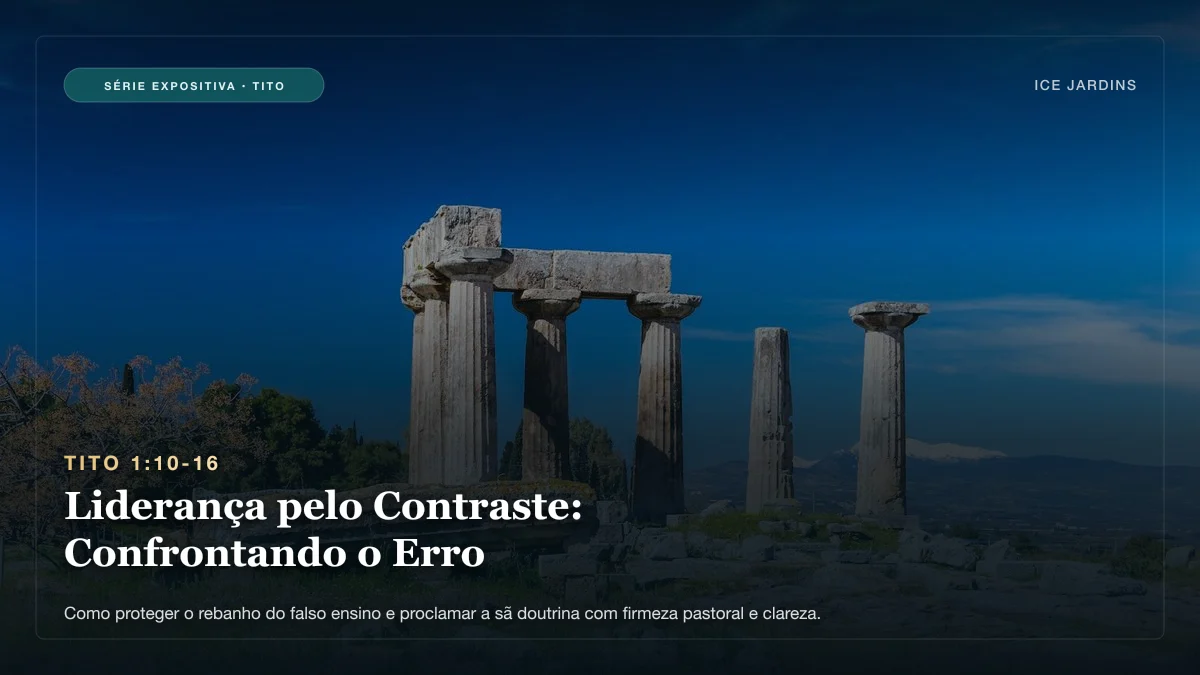 Tito 1:10-16 - Liderança pelo Contraste: Confrontando o Erro