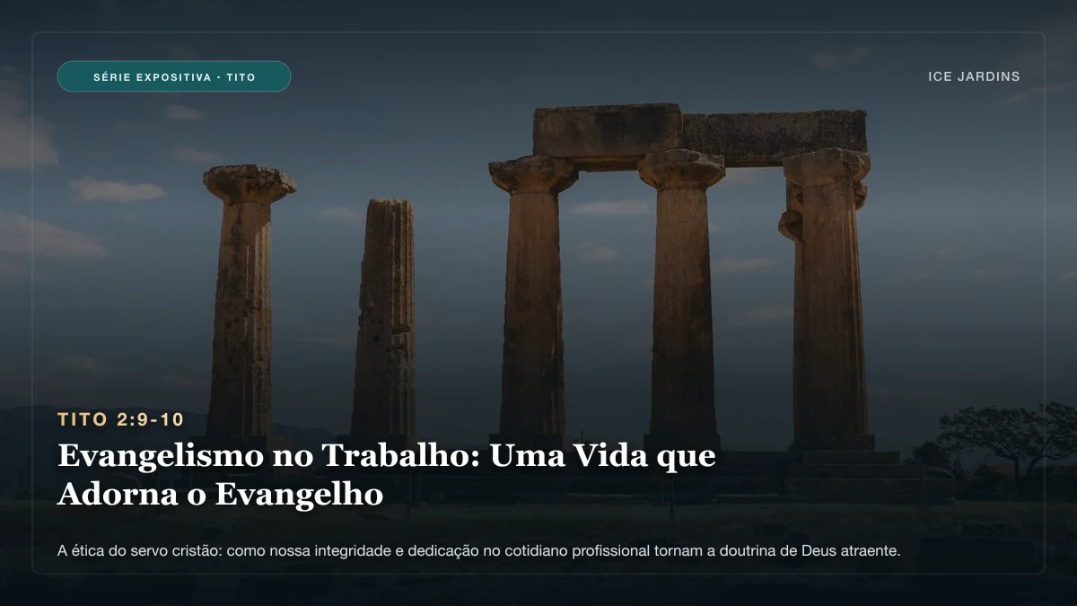 Tito 2:9-10 - Evangelismo no Trabalho: Uma Vida que Adorna o Evangelho